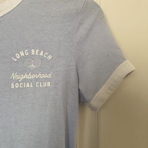 Old Navy Blue Ringer Tee